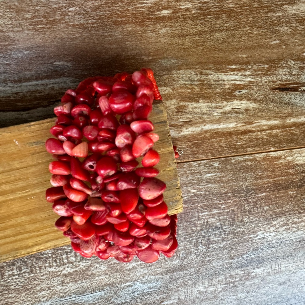 Coral wrap bracelet